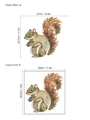 Wandsticker mit Eichhörnchen-Aquarell zeigt Klebe- und Layoutmaße für Kinderzimmer - FX-F03 (29x30.8cm)