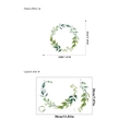 Pegatina para inodoro con corona de hojas verdes de acuarela para decoración de baño - Estilo 20*30cm (KQS72403)