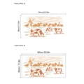 Adhesivo de pared de granja con diseño de vaca y molino en tono naranja vintage - Estilo Granja Molino Vintage (HM-NIU8) / 30x60cm