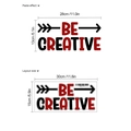 Adesivo murale Be Creative con freccia rossa e scritte nere per decorazione pareti - 15x30cm (Senza Borsa) / Rosso E Nero (HMP6-1101)