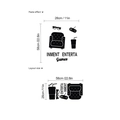 Wandtattoo mit Game-Controller und Sofa für Gaming-Zimmer-Deko, Größe 58x28 cm - Z-28 (28*58cm)