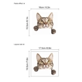 3D tabby cat wall sticker with peeping kitten design for bedroom decor 16x15cm - Tabby Cat Style (KG246) / 17.5*19.5cm