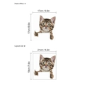Cute tabby cat on branch wall sticker layout and paste effect size illustration - Curious Cat Style (KG249) / 19*21cm
