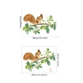 Aquarell Eichhörnchen Wandsticker mit Maßen 23x36cm und 30x39cm für Kinderzimmerdeko - Eichhörnchen auf Eichenzweig (FX-F125) / 30*39cm (Ohne Beutel)