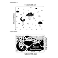 Vinilos de pared de luna y estrellas con texto love beyond measure para dormitorio - 29x50cm