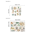 Vinilos decorativos de dinosaurios coloridos y castillo en estilo acuarela infantil - Estilo de castillo de dinosaurio de dibujos animados (KSA-10) / 30x90cmx2 Hojas