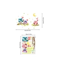 Cartoon owl wall stickers set with moon and stars for kids room decor 44x64cm - DLX0519 / 30*40cm