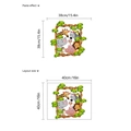 Jungle animals wall stickers showing layout and paste size for kids bedroom decor - Tropical Animal Style / 40x40cm