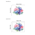 Wandtattoo mit Pfingstrosen und Rosen inklusive Layoutgröße und Klebeeffekt - KS6640 Stil