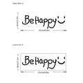 Be Happy creative wall sticker with smiley face and precise dimensions for home decor - Jd6014/8*25cm (no Bag)