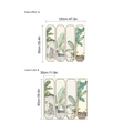 Bananenblatt Wandsticker-Set mit Klebeeffekt und Layoutgröße von 120x90cm - 30*90cm*4Stk