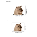 3D realistische hamster muursticker met gateffect voor woondecoratie 29x23cm - MT1600(23x29cm)