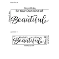 Adesivo murale Be Your Own Kind of Beautiful in PVC nero con dimensioni - CTX4012-ZC / 15x45cm