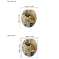 Marine starfish toilet lid decal layout size 33x39cm with beach adhesive design - M2-1006/33*39cm