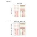 Morandi geometrische muurstickers met roze en groene stippen en driehoeken layout - HM-SK4 / 28*30cm 4 Vellen (Geen Zak)