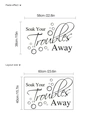 Wandtattoo Soak Your Troubles Away in Schwarz, 60x40cm Bogen für das Badezimmer - HMY6-219 / 40x60cm