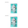Juego de 6 pegatinas 3D para bañera con diseño de delfines azules 15x15cm - 15x15cm (Juego de 6 piezas)