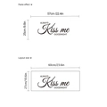 Zwarte muursticker Always Kiss Me Goodnight voor slaapkamer decoratie 57x25cm - 27x60cm (Zonder Zak)