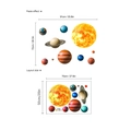 Solar system planets PVC wall stickers set for bedroom decoration in 70x50cm layout - Solar System Planets Style (HMY1576) / 50x70