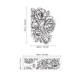 Stickers muraux roses noires et blanches dimensions pour déco de salon - 30x90cm / Art Linéaire Noir (FX-D223)