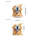 Cartoon Golden Retriever muursticker voor toiletbril met lay-outformaat en plakeffect - MT23031/20x25cm