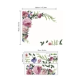 Adesivi murali pivoine autoadesivi per soggiorno in rosa e viola set 120x95cm - HM6677 / 30x90cmx2 Fogli
