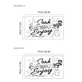 Soak Relax Enjoy bubble wall stickers for bathroom decor with layout dimensions - PY2C (35x57cm)