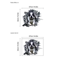 3D French Bulldog decal showing realistic broken glass effect for cars and walls 37x32cm - MTT1039/32*37cm (No Bag)