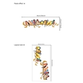 Colorful birds on branches wall stickers with 66x17cm paste effect and 30x60cm layout size - N1320/30*60cm (No Bag)