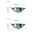 3D colorful parrots wall sticker with white blue green birds and cracked wall design - MTT1041 (14.5x37cm)