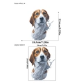 Beagle Hundekopf Wandtattoo mit Spritzeffekt für Toiletten im Format 20x25cm - 20*25cm