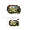 3D forest snail and mushroom wall sticker with broken wall effect in 60x40cm layout - XH6244 (40*60cm)