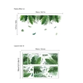 Adesivi murali con foglie verdi tropicali 127x78cm in PVC impermeabile decorativo - HMXL8361/30x90cmx2