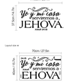 Spanisches religiöses Wandtattoo aus Vinyl mit Bibelversen für die Wanddeko - 40*70cm / Schwarz