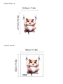 Muursticker cartoon hamster op schommel 30x30cm lay-out voor slaapkamer decoratie - Schommel Hamster Stijl (10Y3-B35)