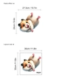 Zelfklevende hamster muursticker met formaat 30x30cm en plakresultaat weergave - Vliegende Hamster Stijl (10Y3-B36)