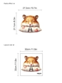 Pegatina de pared de hámster durmiendo con cojín y detalles de tamaño para decorar - Estilo Hámster Tumbado en Almohada (10Y3-B31)