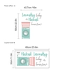 Muursticker voor wasruimte met blauwe wasmachine en grappige Engelse tekst - Laundry Today Ontwerp (10Y6-B28) / 30*60cm