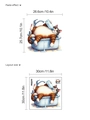 Cartoon orange cat drinking water wall sticker for bathroom decor layout and size - Bathing Cat Style (10Y33-B56) / 30x30cm