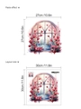 Self-adhesive tulip window wall sticker 30x30cm layout size for home decoration - Watercolor Tulip Window Style (13P33-B109)