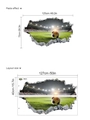 Adesivo murale 3D stadio di calcio con layout e effetto posa 125x72cm - Effetto Partita Stadio Campo da Calcio (14Z40127-C42)
