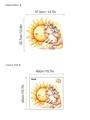 Cute unicorn and sun wall stickers with 40x40cm layout for bedroom decoration - 10Y44-D67/40*40cm*1 Sheet