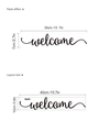 Zwarte Welcome muursticker PVC sticker 40x10cm lay-outformaat voor huisdecoratie - 10*40cm 1 Vel / Zwart