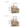 Aquarell Hase auf Holzzaun Wandtattoo, abnehmbarer PVC Comic Tier Wandaufkleber - Hasen-Stil (13P44-D26)