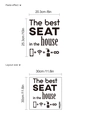 Αυτοκόλλητο μπάνιου με φράση 'The best SEAT in the house' και διάφορα μαύρα εικονίδια - Σύμβολα Best Seat (10Y3-B42)