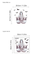 Geist und Fledermäuse Halloween WC-Aufkleber, selbstklebend PVC Wandtattoo 28x29cm - 30cm x 30cm