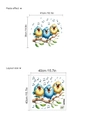 Adesivi murali uccelli cartoni animati colorati per decorazione cameretta bambini - Stile Uccelli Cantanti Con Note Musicali (14Z44-D123)