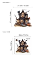 Halloween spookhuis pompoen toiletsticker zelfklevende PVC decoratie van 30x30cm - Spookhuis Pompoen Stijl (10Y33-A93) / 30*30cm
