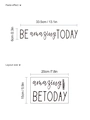 Selbstklebender schwarzer 'BE amazing TODAY' Wandaufkleber für Badezimmerspiegel und Layout - BE amazing TODAY Stil (10Y1520-A26)