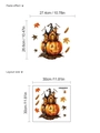 Halloween pompoenkasteel toiletsticker gemaakt van verwijderbaar waterdicht PVC - Pompoen Kasteel Esdoornblad Stijl (10Y33-A103) / 30*30cm